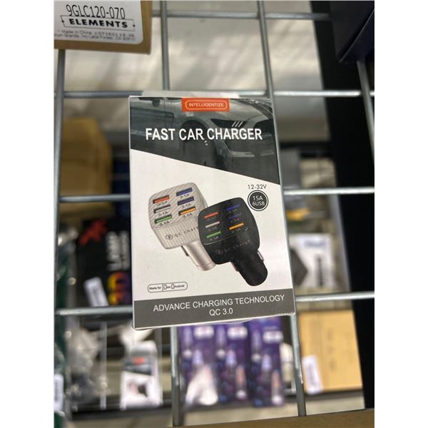 Intelligentize fast car charger for mobile phone and tablet charging