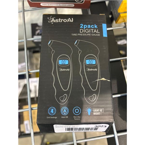 Astro AI 2 pack of digital tire pressure gauges
