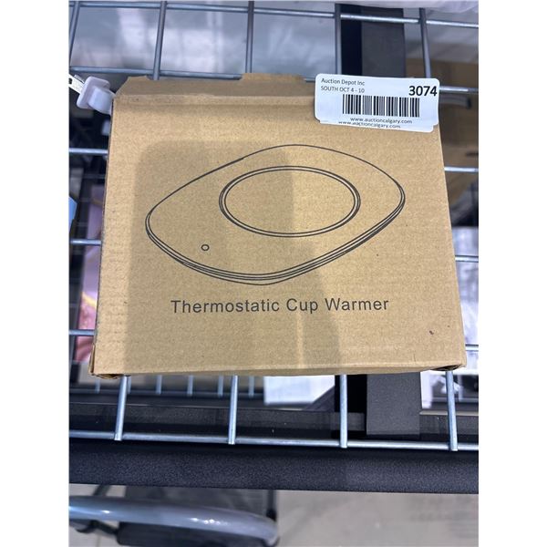 Thermostatic desk top cup warmer