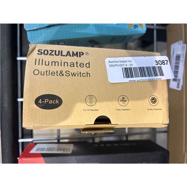 Sozulamp Illuminated Outlet & Switch 4-Pack