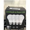 Image 1 : A19 Dusk to Dawn LED Light 4 Pack