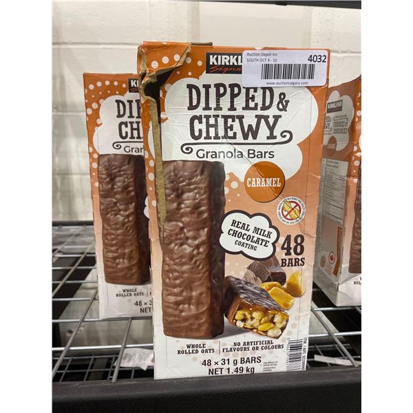 Kirkland Dipped & Chewy Caramel Granola Bars 96 x 31g