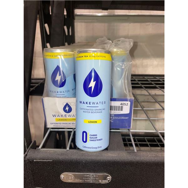 Wake Water Caffeinated Sparkling Water Beverage Lemon 12 x 355ml