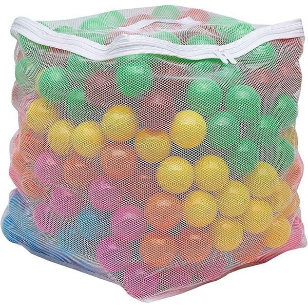 Amazon Basics 400-Pack BPA-Free Plastic Ball Pit Balls with Storage Bag, Toddlers Kids 12+ Months - 