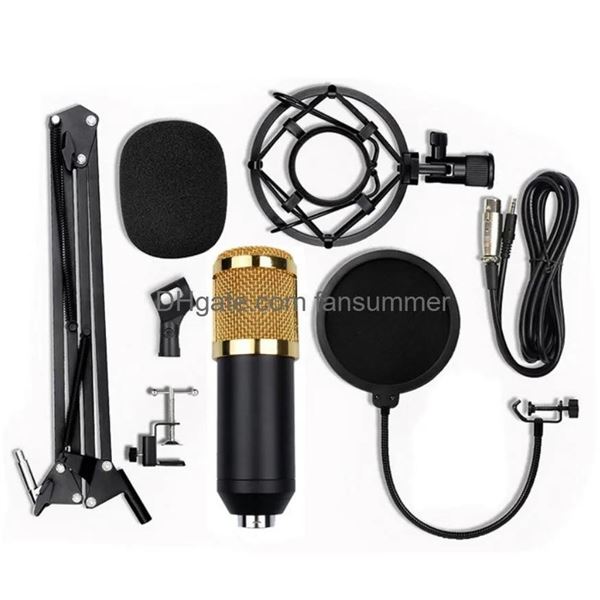 BM-800 Condenser Microphone Kit: Pro Sound Recording Mic with Shock Mount, for PC, Mac, Streaming, P