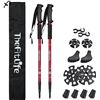 Image 1 : TheFitLife Nordic Walking Trekking Poles-2 Pack with Antishock and Quick Lock System, Telescopic, Co