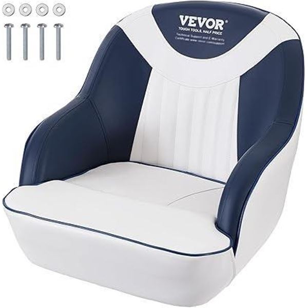 VEVOR Captain Bucket Seat, Pontoon Boat Seat with Thickened Sponge Padding, Boat Captain Chair for F