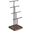 Image 1 : Amazon Basics Four-Tier Jewelry Tree Stand - Walnut/Black