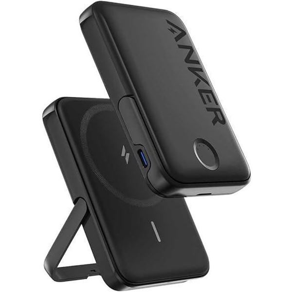 Anker MagGo 5K Wireless Portable Charger with Stand, 2-Pack Battery, 5000 mAh Foldable Magnetic Wire