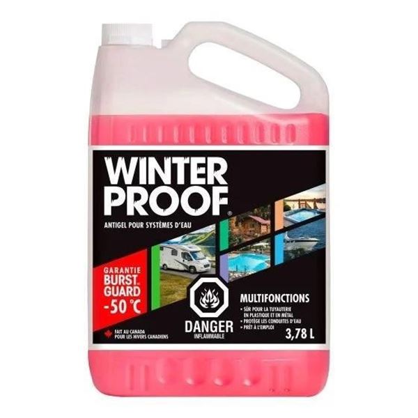 WinterProof - Non-Toxic Water System Antifreeze with BurstGuard Protection - 3 x 3.78L