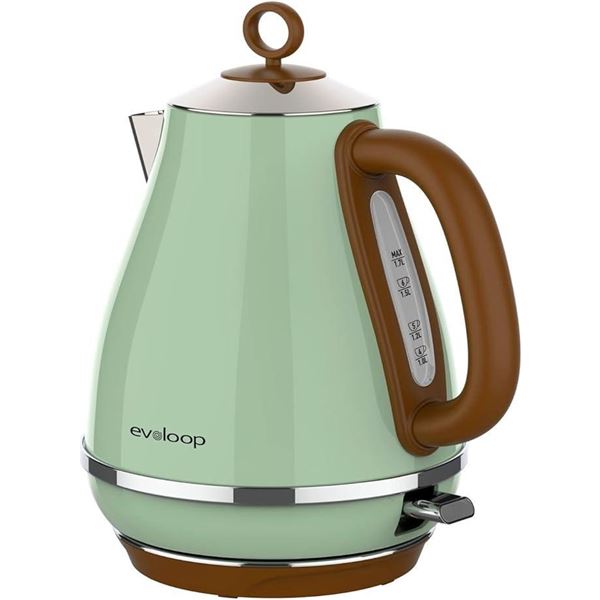 Evoloop 1.7L Electric Kettles, BPA Free Tea Kettle, Hot Water Boiler Heater, Stainless Steel Teapot,