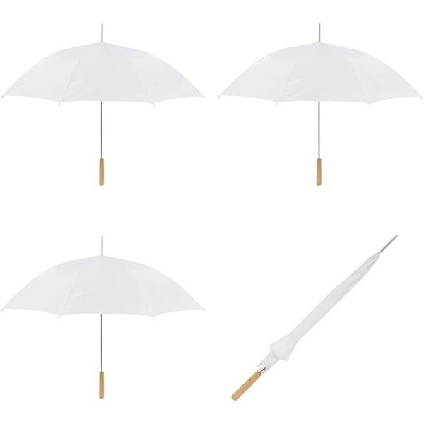 Wedding Umbrella - 51" Umbrella - Manual Open - 4 Pack by Anderson Umbrella (White)