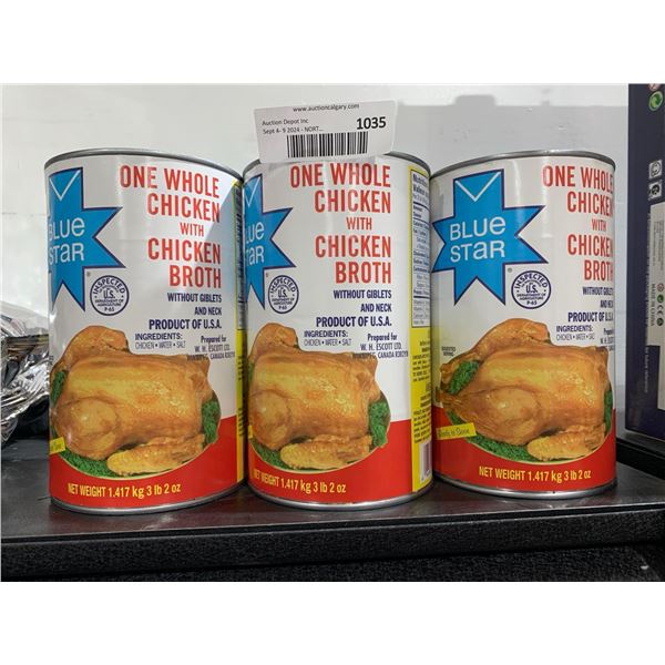 Blue Star One Whole Chicken with Chicken Broth Without Giblets & Neck 3lb 2oz x's 3