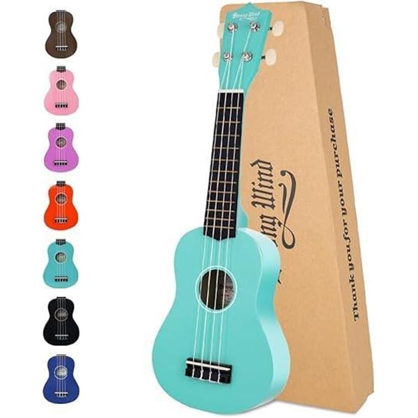 Strong Wind Soprano Ukulele 21 Inch Basswood Ukeleles for Beginners 4 Strings Hawaiian Guitar Ukulel