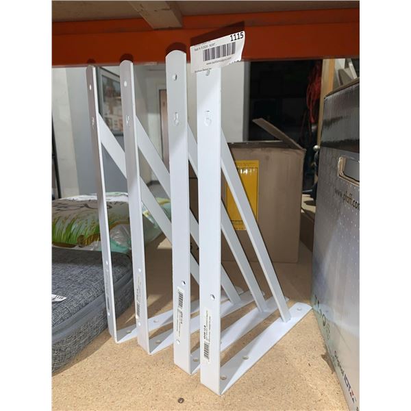 Lot of 4 Shelf Brackets 12" White
