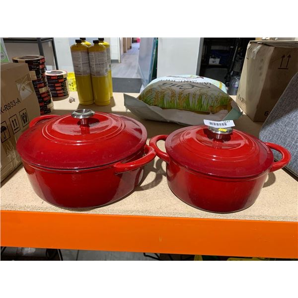 Tramontina 80131/648DS Enameled Cast Iron Covered Dutch Oven Combo, 2-Piece (7-Quart & 4-Quart), Gra