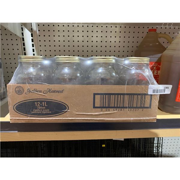 Golden Harvest Mason Canning Jars 12 x 1 L