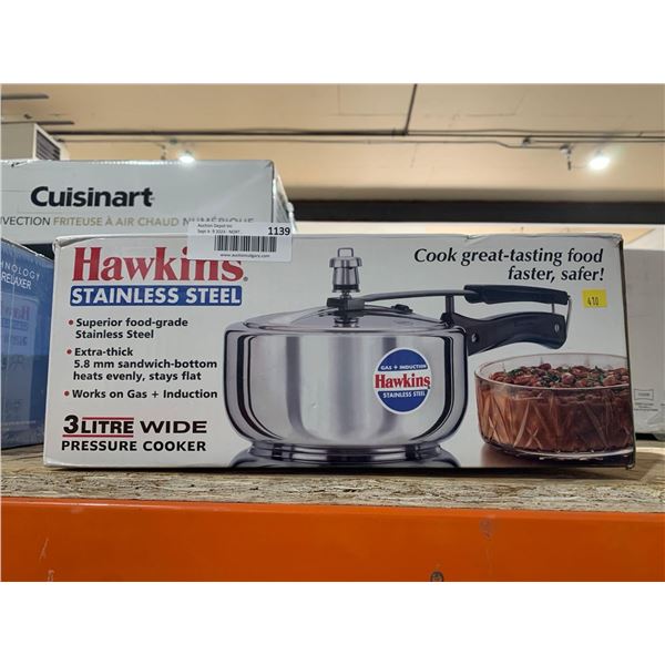 Hawkins Stainless Steel 3 Liter Wide Pressure Cooker