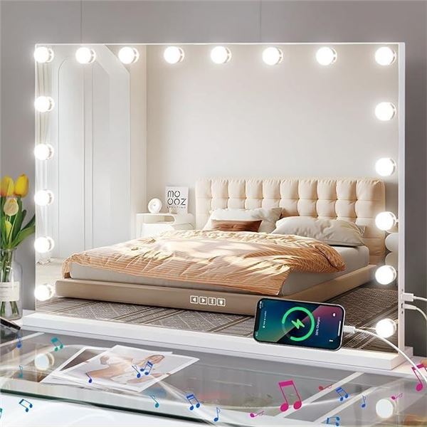 Leishe Vaniety Mirror with Lights Hollywood Make Up Mirror 11.8x16.1