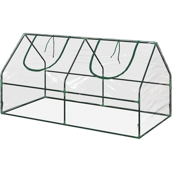 Home-Complete Greenhouse for Outdoors, Waterproof Small Outdoor Greenhouse with 2 Zippered Roll-up W