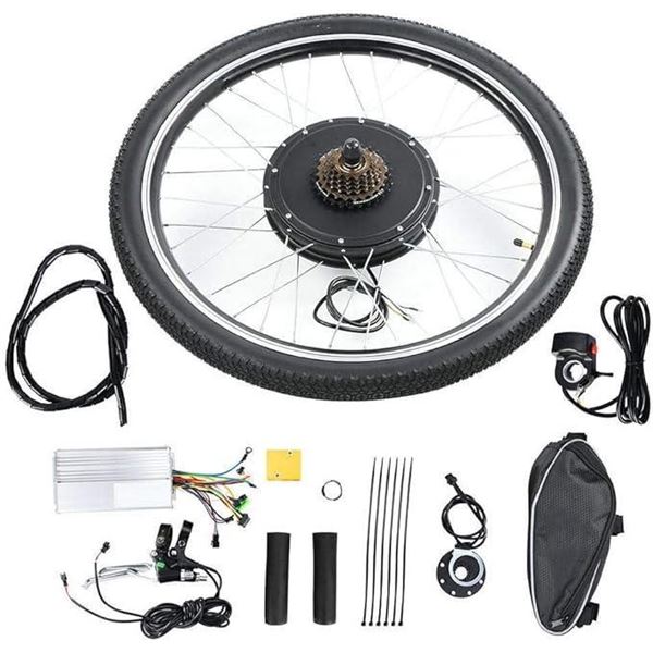 Hub Motor Conversion Kit, 48V 1000W 26 inch Rear Wheel Hub Motor Conversion Kit for Electric Bicycle
