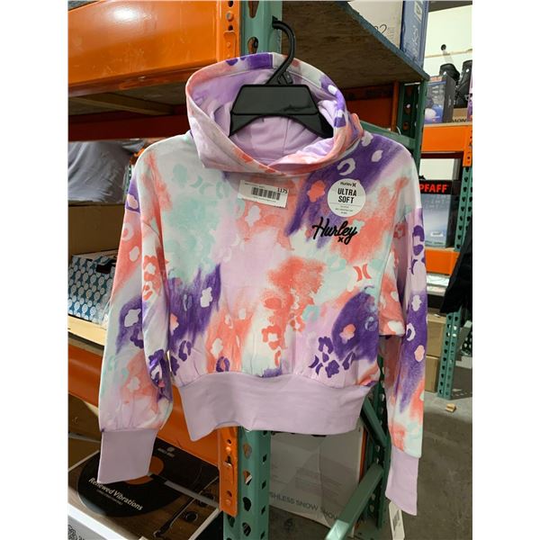 Hurley Ultra Soft Multicolor Crop Hoodie Youth Size Small