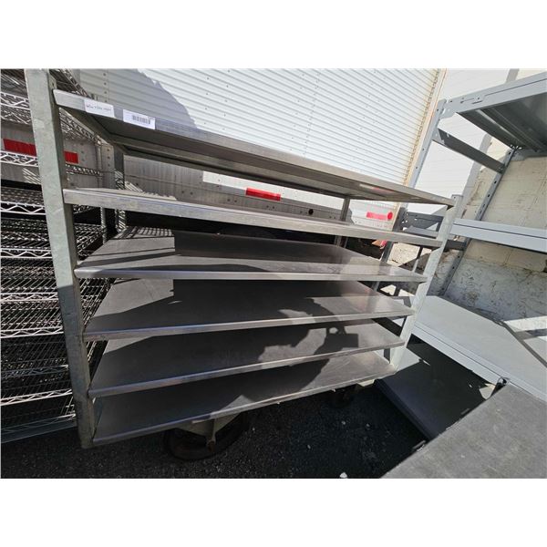 Stainless Steel 6 shelf Rolling cart 63wx33dx57 tall