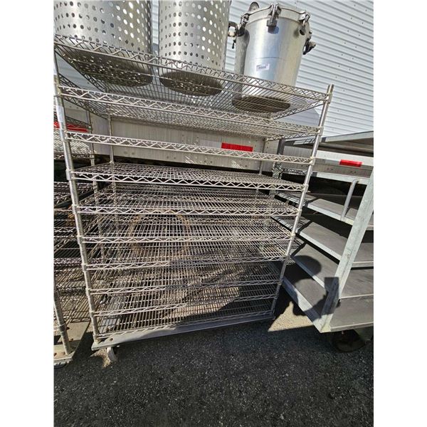 Metro Rack Wire 9 Shelf Rolling Rack