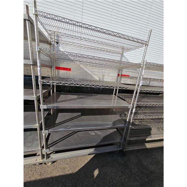 Metro Rolling 7 Shelf Wire Storage Rack 48Wx24Dx72T