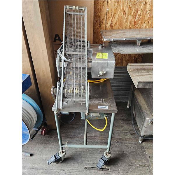 Sam Stein Model B Commercial Meat Tenderizer with conveyor