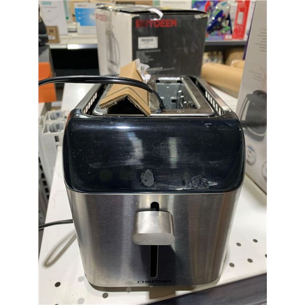 Chefman Smart Touch 4 Slice Digital Bread Toaster, 6 Shade Settings, Bagel Mode - Stainless Steel, N