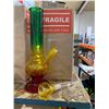 Image 2 : Rasta Colored Glass Bong 9"