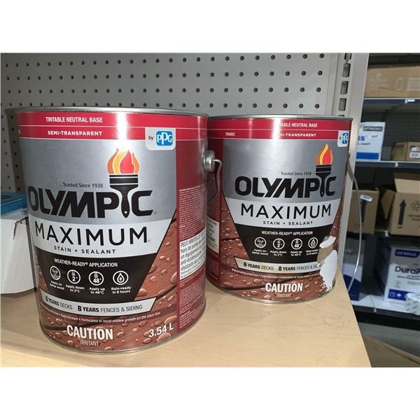 Olympic Maximum Stain + Sealant Tintable Neutral Base 3.54L x 2