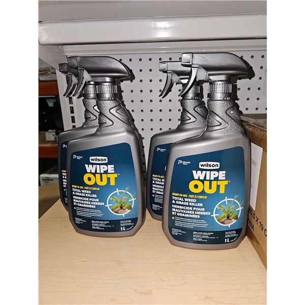 Wipe Out weed Killer lot of 4 x 1L