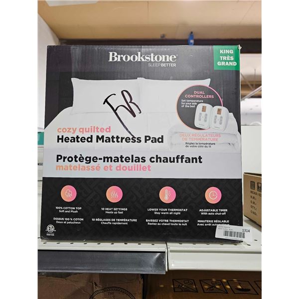 Brookstone Heated Mattress Pad dual Control king size