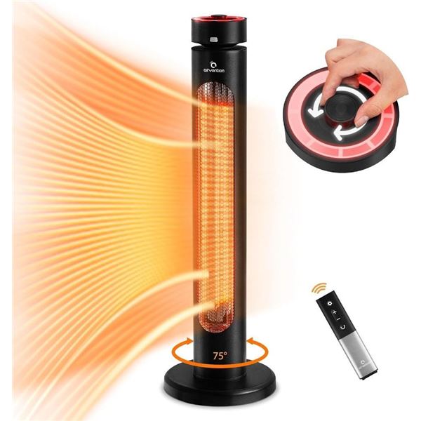 Airvention remote control oscilating space heater