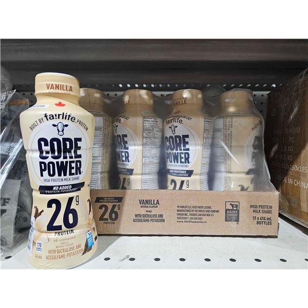 Core Power Vanilla Protien Shakes 12 x 414ml