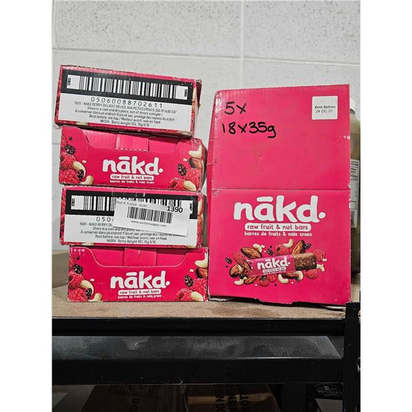 Nakd fruit & nut bars Lot of 4 x 18x35g boxes