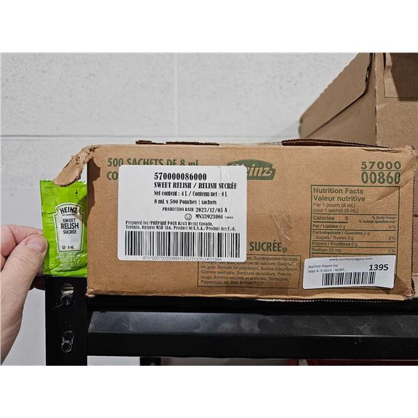Heinz Relish indiv packs case of 500 x 8ml