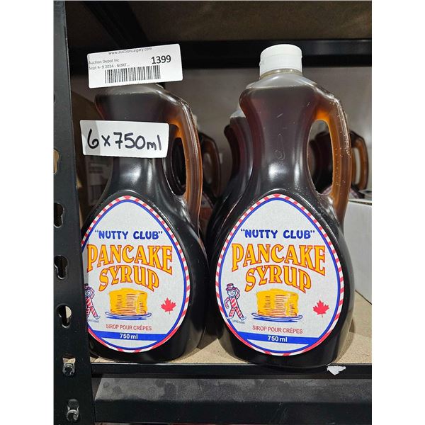 Nutty Club Pancake Syrup Lot 6 x 750ml