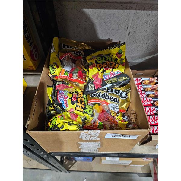 Case lot of assorted gummies approx 24