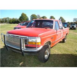 FORD F250 XLT SUPER CAB 4 X 4 PICKUP, s/n 1FTHX26M2PKA95342: