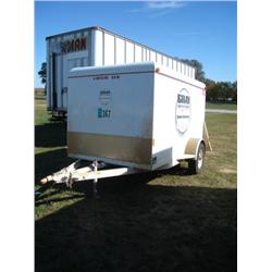 IRON OX 8ft. X 12ft. S/A ENCLOSED VAN TRAILER, s/n 1Z9ES10133T017243: