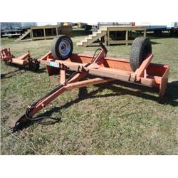 10FT. HYDRAULIC LAND PLANE SPEED SCRAPER, S/N N/A, HYD TRANSPORT WHEELS, TOW HITCH