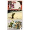 Image 1 : Purple & Green Suit Santa Claus Christmas Holiday Greeting Postcards 8
