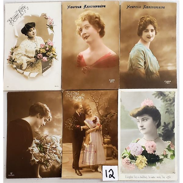 Real Photo Women - Tinted & Holidays 110 Postcards