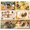 Image 1 : Group of 200 Holiday Greetings, Ladies, Animals, Thanksgiving, Elves & More