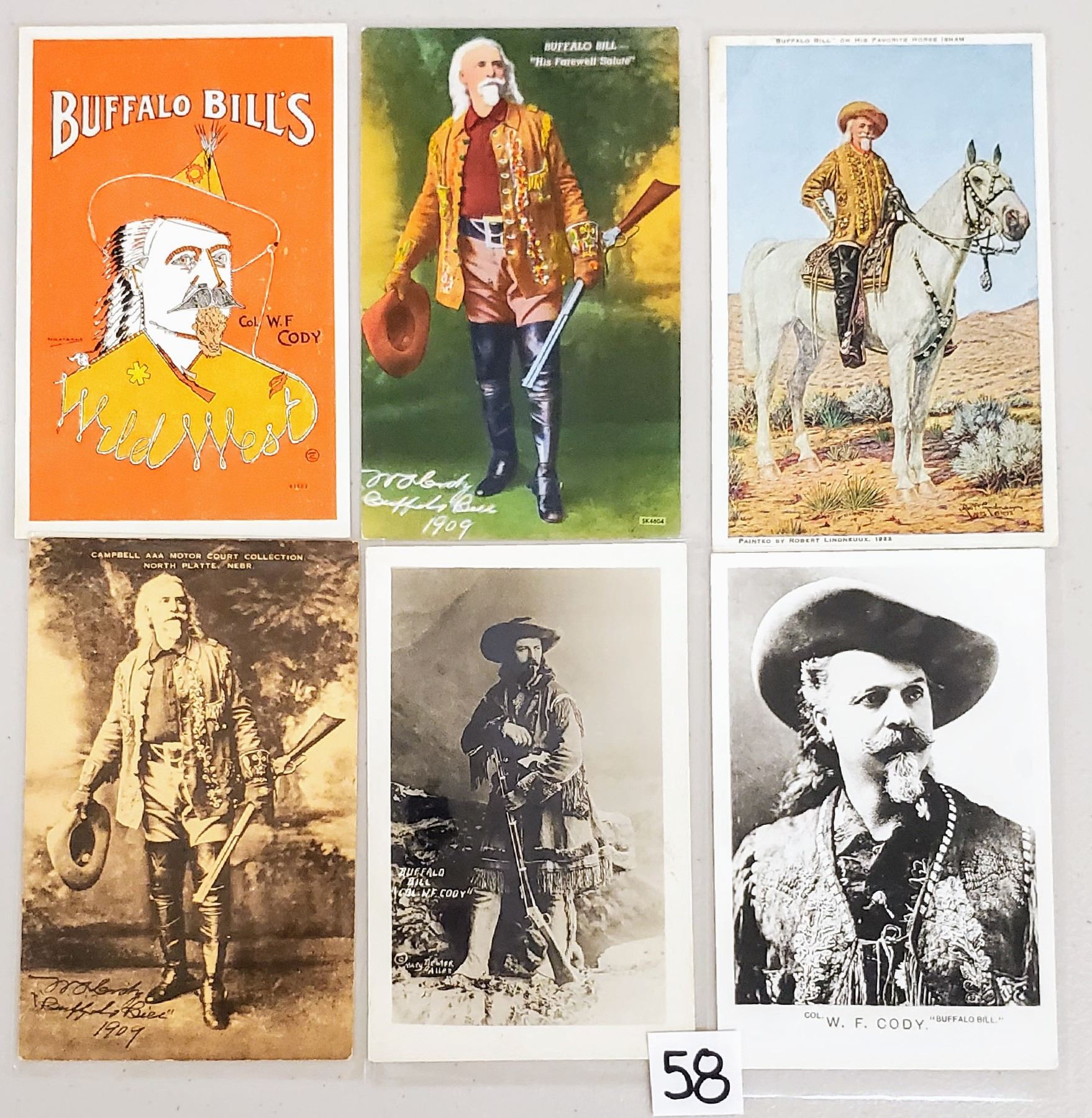 Bufflao Note Buffalo Bill & Related 60+ Postcards