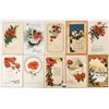 Image 2 : Christmas with Poinsettas Holiday Greeting Postcards 60