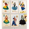 Image 2 : Novelty - Embroidered Dancer Postcards 16